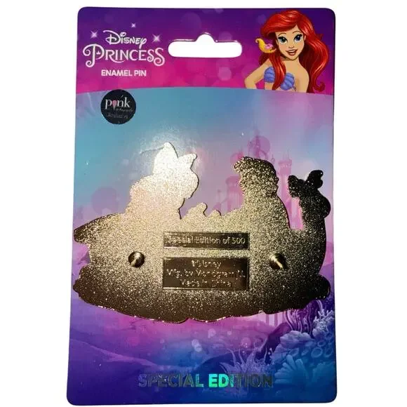 New Disney PALM LE 500 Ariel Eric Sebastian Rowing Boat the Little Mermaid Pin - Picture 2 of 2